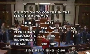 美国 “史上最长政府关门”将结束 临时拨款法案在众议院闯关成功